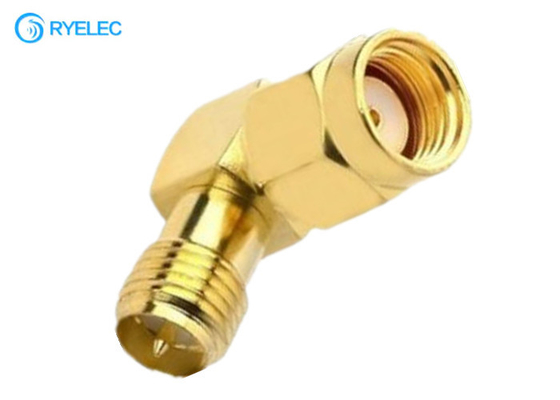 Rp - Sma Male To Rp - Sma Female Right Angle 90 Degree Rf Coaxial Adapter Connector supplier