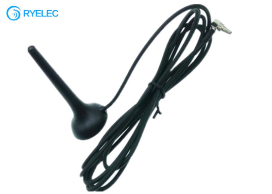 Mini Micro Whip Magnetic 2g / 3g Gsm Gps Lmr100 Antenna With Crc-9 Male Right Angle Connector supplier