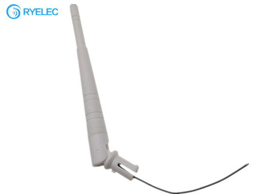Foldable Wireless 5dbi Router External Rubber Duck 2.4g 3g 4g Antenna With 1.13mm Cable supplier
