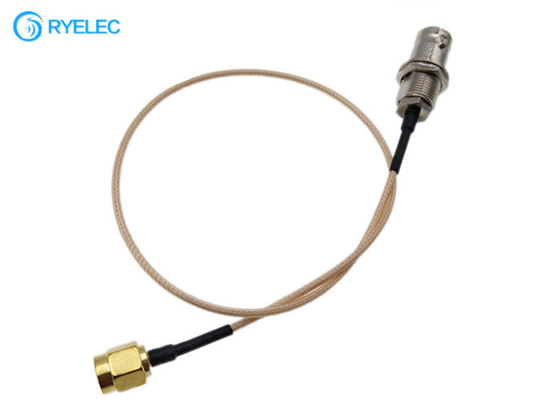 Rear Mounted Rf Coaxial Cable BNC Female To Sma Male Connector With RG178 supplier