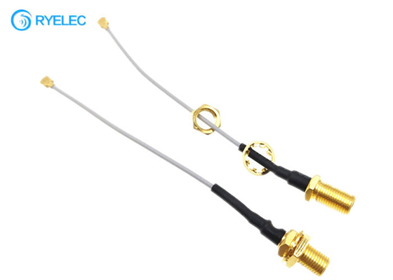 MCX Female Bulkhead To IPEX UFL Connector Pigtail Jumper 1.13mm Extension Cable supplier