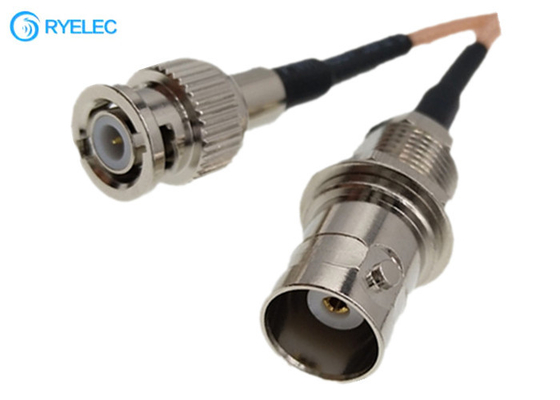 Mini Micro Bnc Male Q6 To Rear Bulkhead Mount Crimp Connection Bnc Female Rg316 Cable supplier