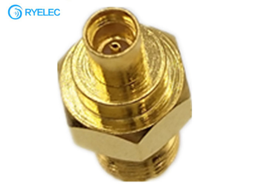MMCX Female Connector To Screw Sma Female Golden Plated Straight Coaxial Adapter supplier