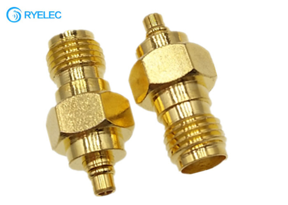 MMCX Male Connector Fo SMA Female Straight Golden  Adapter For Car Radio Aerial Antenna supplier