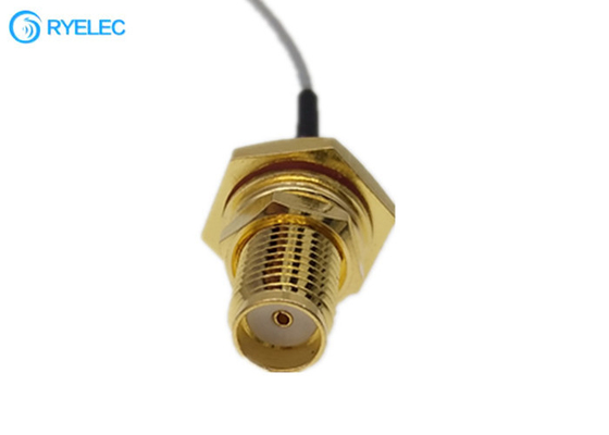 Waterproof IP67 SMA Female Connector With Ring To Ipex 150mm 1.13mm Pigtail RF Cable supplier