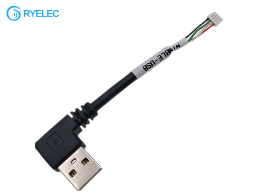 Custom Usb A Type Male 90 Degree Right Angle Connector To 4pin Jst Gh 1.25mm Pitch Cable supplier
