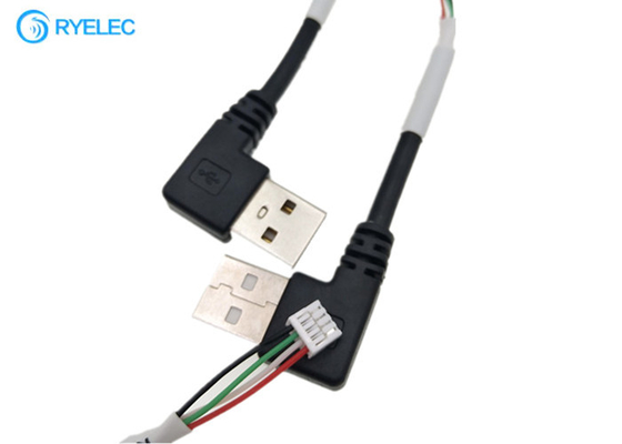 Custom Usb A Type Male 90 Degree Right Angle Connector To 4pin Jst Gh 1.25mm Pitch Cable supplier