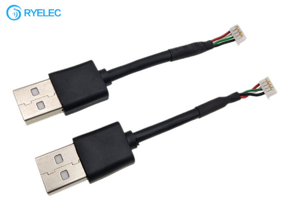 Black Plastic USB Cable Assembly Short Shell USB A Male Connector Available supplier