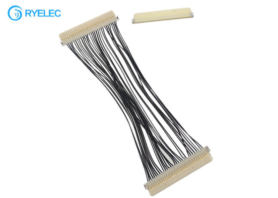 30 Pin Lvds Flex Cable DF19G - 30S Hirose 1.0mm Pitch To DF19G-30S For TV / DVD With 30awg supplier