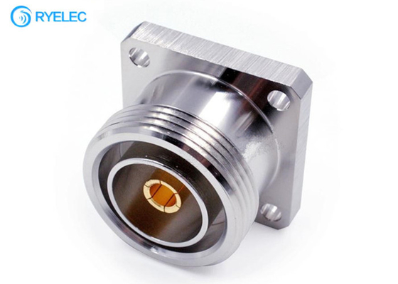 DIN / L29 Female With Flange Mounting RF Antenna Connector For Microwave Equipment supplier
