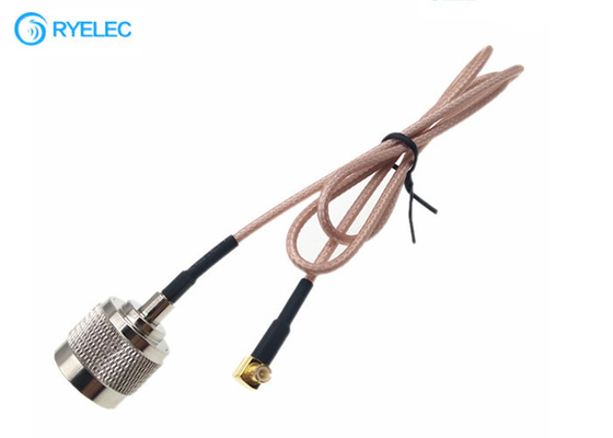 50 Ohm 90 Degree Right Angle MCX Male To N Male Connector For RG316 Pigtail RF Cable supplier
