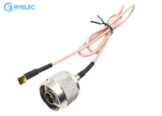 50 Ohm 90 Degree Right Angle MCX Male To N Male Connector For RG316 Pigtail RF Cable supplier