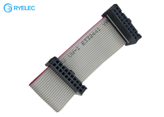 2*10pin IDC To 20pin Idc2.54 Pitch Female Flat Flex Ribbon Cable With Machine Strain Relief supplier