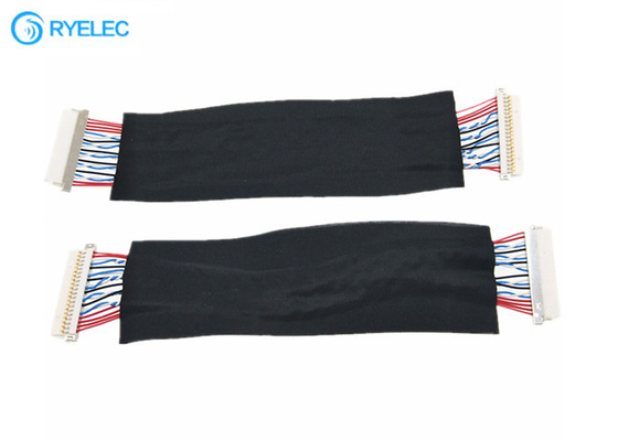 20pin 1.0mm HRS DF19-20S-1C Both End Shield Flat Lvds Cable Assembly For Hydraulic Jack supplier