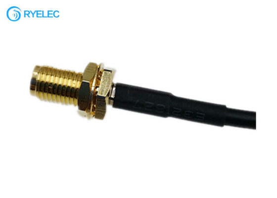 SMA Straight Female To SMA Right Angle Rp Male RF RG174 Antenna Jumper Pigtail Cable supplier