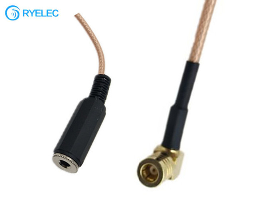 Female Aux 3.5mm AUX Audio Stereo Jack To Right Angle SMB Female Connector Cable supplier