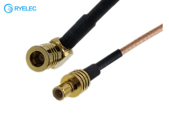 SMB Male To SMB Female Right Angle Connector For Rg316 Rf Interface Cable Assembly supplier