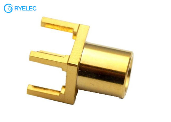 Brass body Application  MCX Female PCB Board Straight RF Connector Adapter supplier