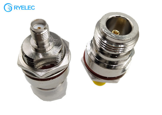 N Female With Nut Fixed To SMA Female With Waterproof Aluminum RF Connector supplier