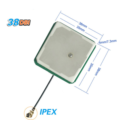38Dbi 38*38*7.3mm GPS BD Active Ceramic Patch Antenna With Amplifier For Car supplier