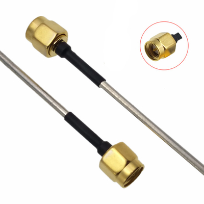 Straight 50ohm Semi Rigid RF Pigtail Coaxial Cable SMA Male To SMA Male supplier
