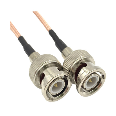 ROHS Copper PVC BNC Male To Male RG142 Coaxial Cable 20cm length supplier