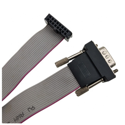 2.54mm Pitch 2x8P IDC To 15P HDB DVI VGA UL2651 AWG28 Flat Ribbon Cable Assembly supplier