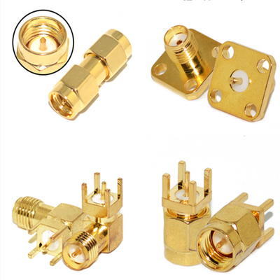 Gold Plated RG58  SMA Male Jack Crimp Connector Adapter supplier