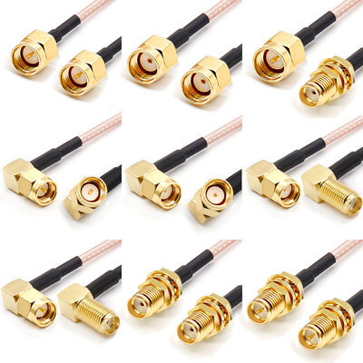 SMA Connector RF Reverse Polarity Right Angle Female RP Adaptor supplier