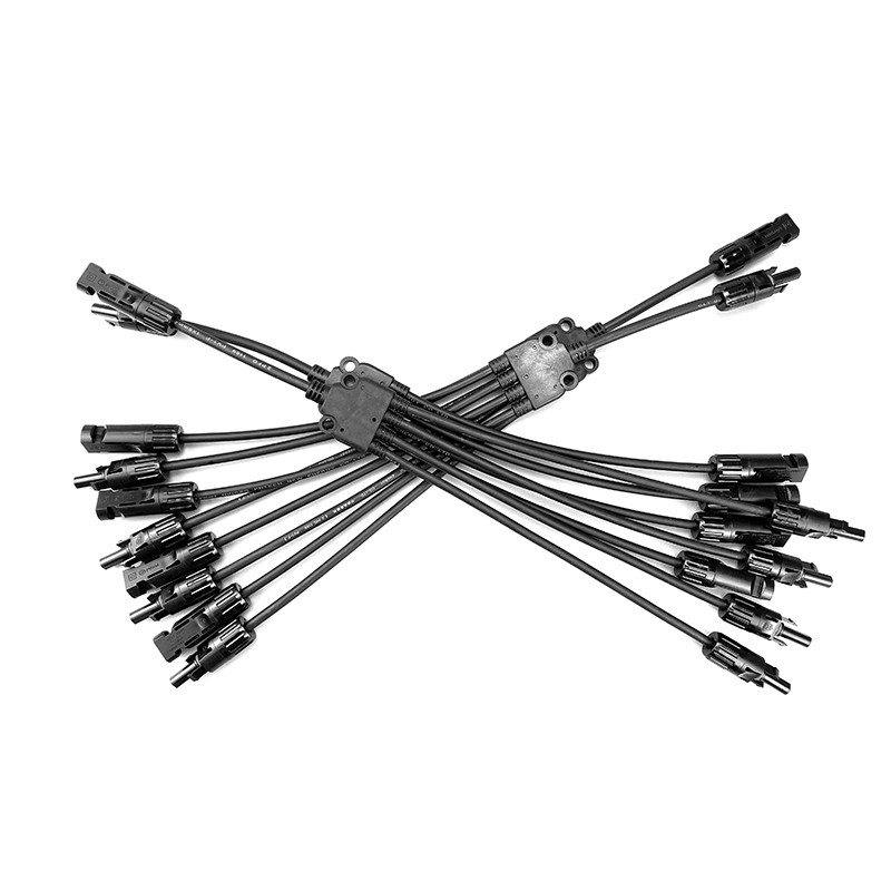 MC4 R4 Y Branch Solar PV Panel Connector 1 To 4 Split 50Hz