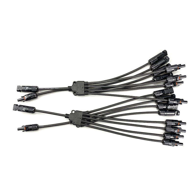 MC4 R4 Y Branch Solar PV Panel Connector 1 To 4 Split 50Hz