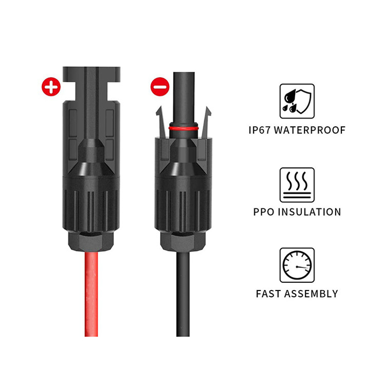 10Mm Solar Power Extension Cable Pv1 F Dual Pv Wire Single Core 6mm