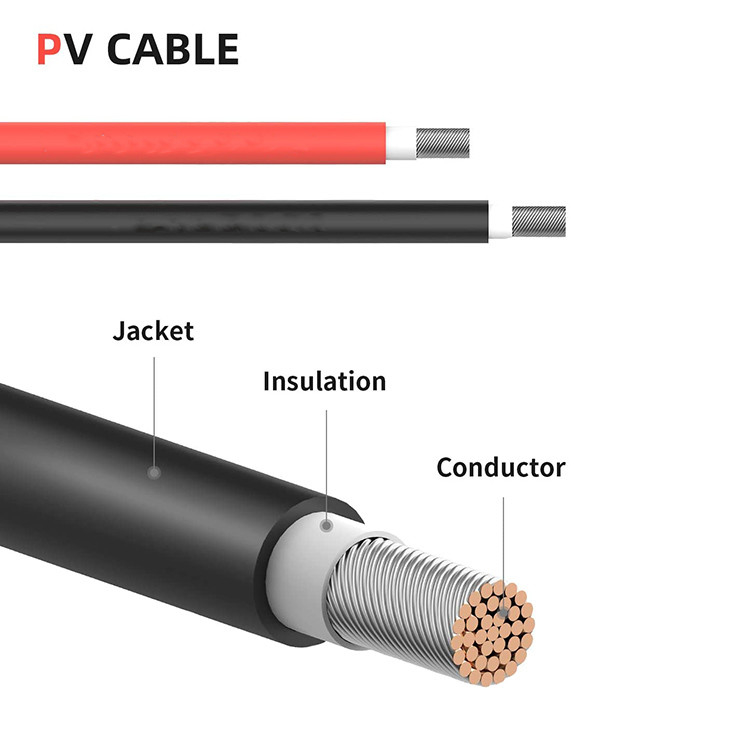 10Mm Solar Power Extension Cable Pv1 F Dual Pv Wire Single Core 6mm