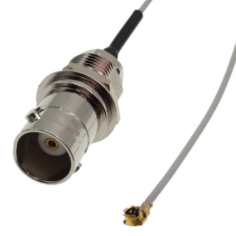 TNC male threaded female hole to 90 degrees MCX elbow internal pin adapter cable BNC female to MCX male RF cable