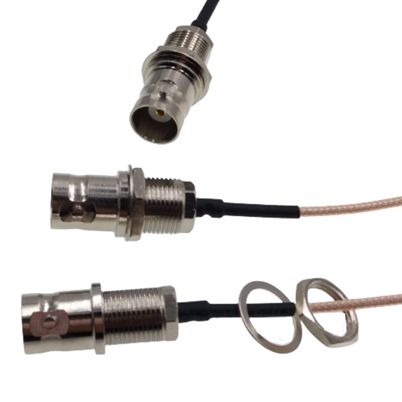 TNC male threaded female hole to 90 degrees MCX elbow internal pin adapter cable BNC female to MCX male RF cable