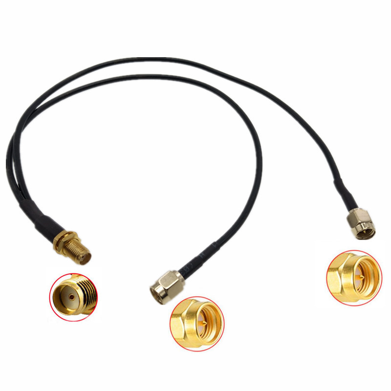 SMA Male To Sma Female RF Antenna Extension RG316 RG174 RP Male Female 1 To 2 Cable