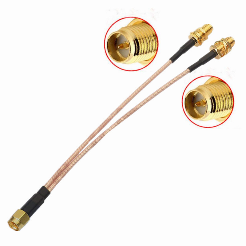SMA Male To Sma Female RF Antenna Extension RG316 RG174 RP Male Female 1 To 2 Cable