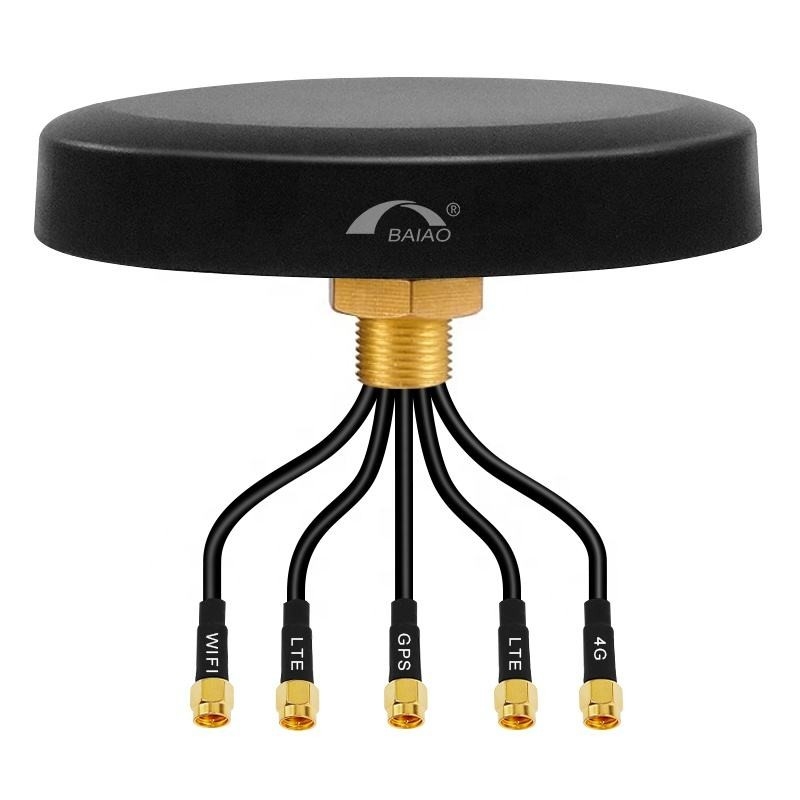 Outdoor Waterproof 5 In 1 Combo Puck Hockey MIMO 5g WiFi 2.4GHZ GPS Screw Mount