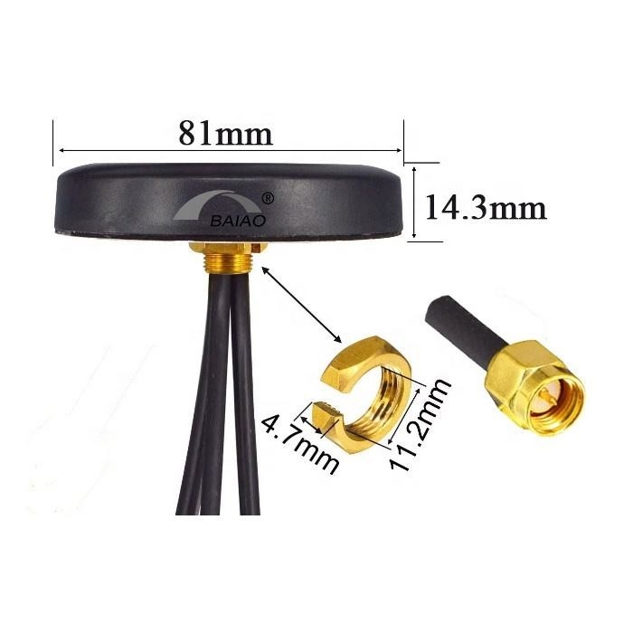 Outdoor Waterproof 5 In 1 Combo Puck Hockey MIMO 5g WiFi 2.4GHZ GPS Screw Mount
