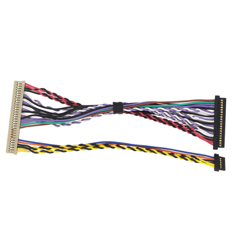 OEM ODM LVDS Cable Assembly Wire Harness Electrical 40 Pin 20 Pin 30 Pin