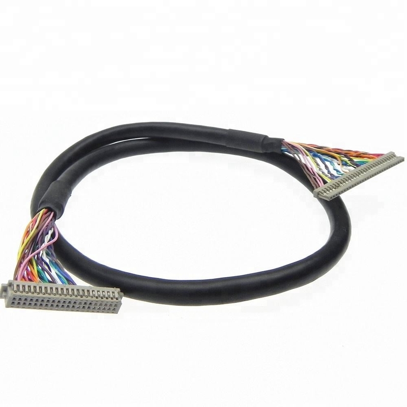 Custom  LCD Display LVDS Cable Assembly Df13 1.25mm Pitch Socket DF20-20DS-1C 20 Pin
