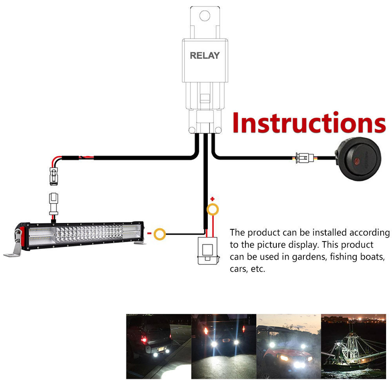 One control one two Waterproof Led Work Light DT Connector Wiring unit Offroad Truck Led Light Bar Wire Harness