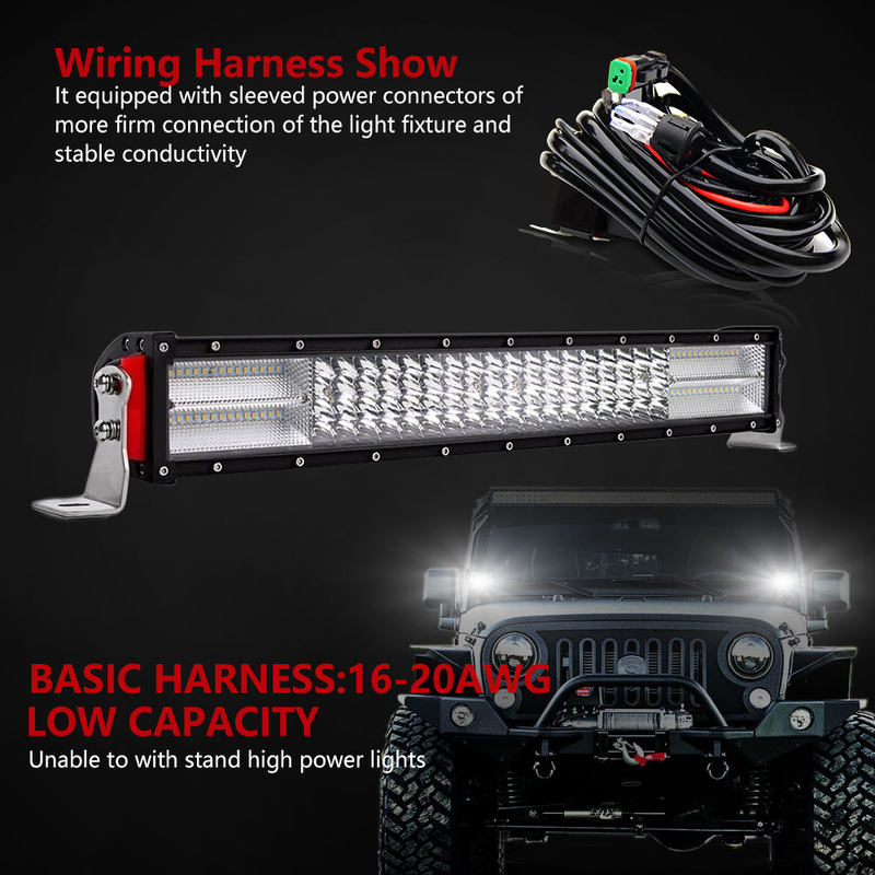 One control one two Waterproof Led Work Light DT Connector Wiring unit Offroad Truck Led Light Bar Wire Harness