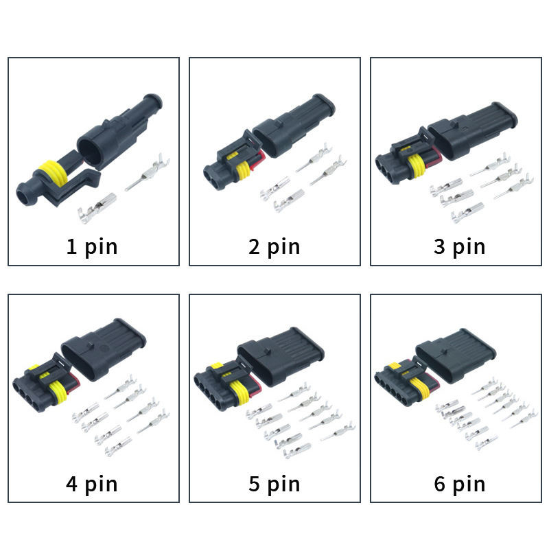 Automotive waterproof male and female 1.5 amp connector 1 2 3 4 5 6 pin wire automotive automotive electrical connector