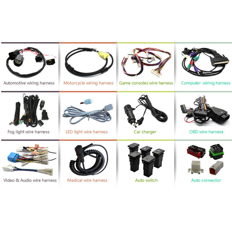 10 12 20 circuit fuse box universal custom wire harness automotive wire harness with 12 V relay for car or truck