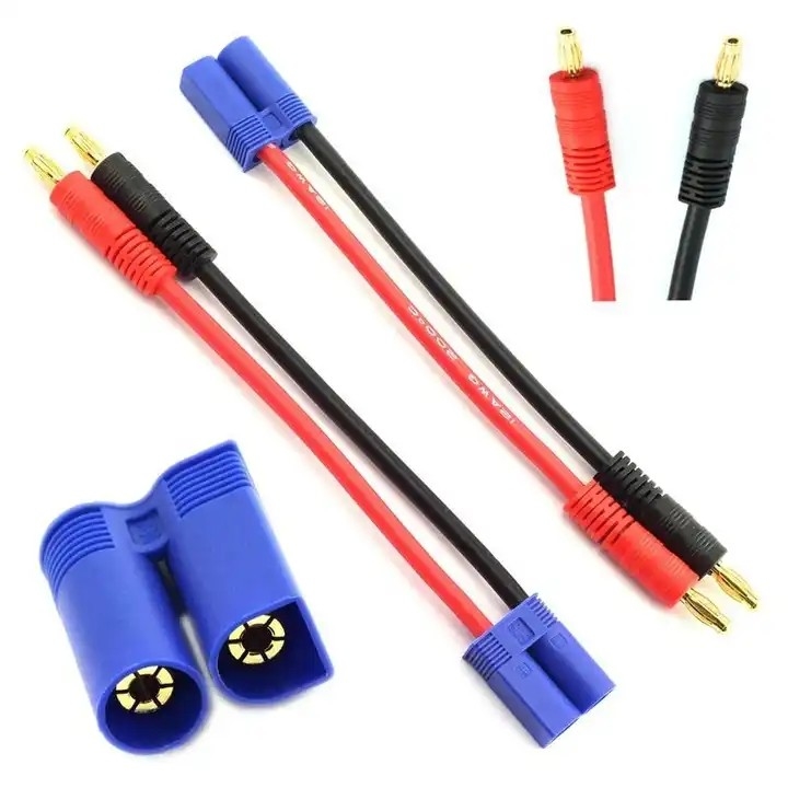 Silicone Cable EC5 EC3 Adapter Connector Wire Harness 10AWG 12AWG For ESC Motor Drone
