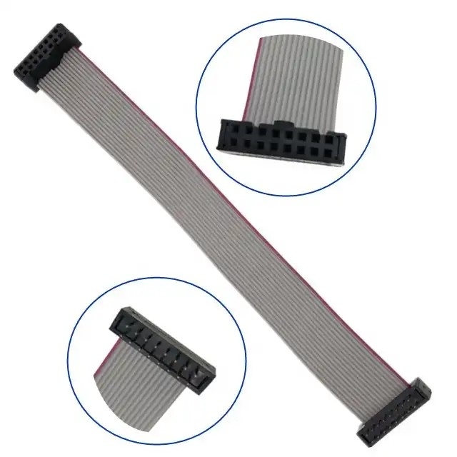 16P 2*8Pin Flat Ribbon Cable Assemblies 2.54mm IDC Socket To FD DIP 2651 28awg