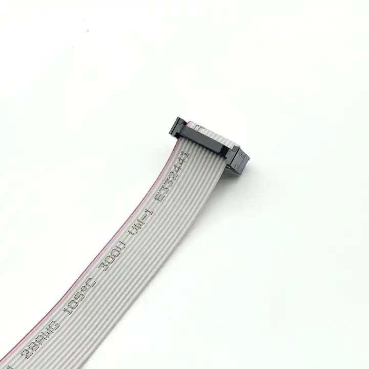 Gray Flat Ribbon Flexible Cable Assembly IDC Connector 2.54 Pitch 2*7 14 Pin
