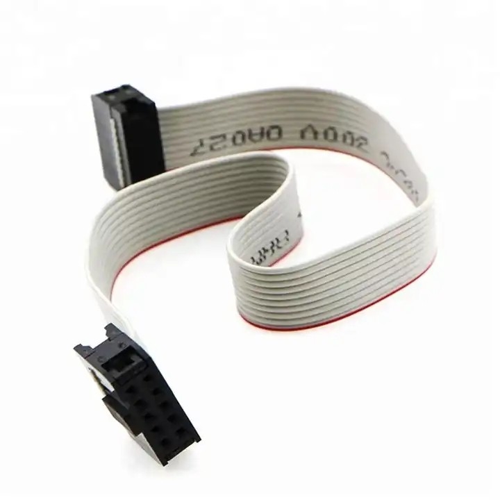 28awg Ribbon Flat Cable Assembly 10 Pin 2.54mm Pitch IDC Connectors UL2651
