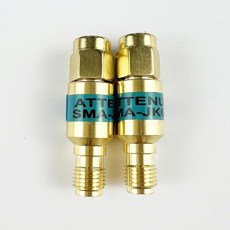 2W DC-6GHz SMA Male to SMA Female Coaxial RF Attenuator 1/2/3/5/6/10/15/30db Attenuator SMA Fixed Connectors Gold Plate